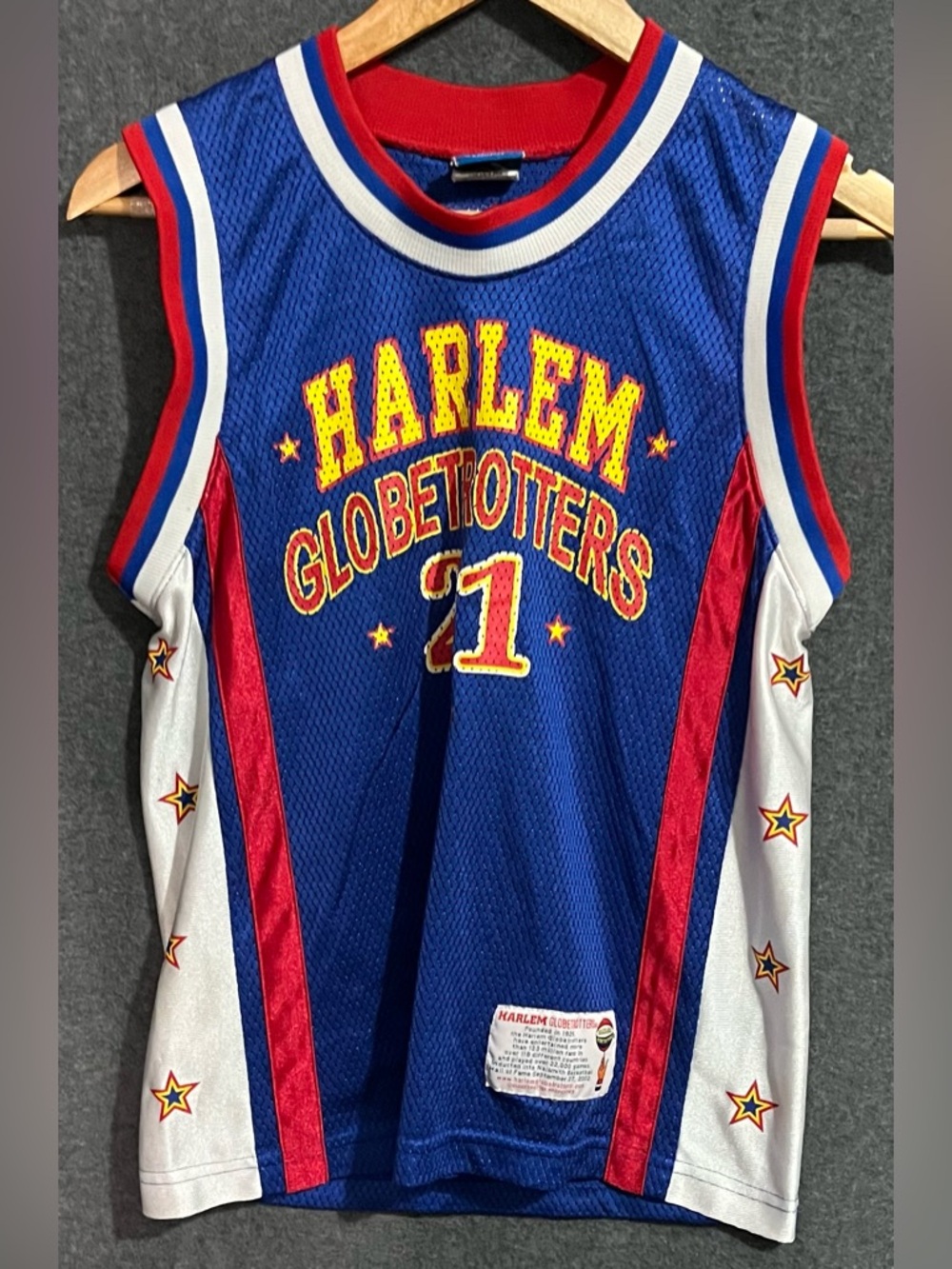 Kids' Blue Harlem Globetrotters #21 Basketball Jersey